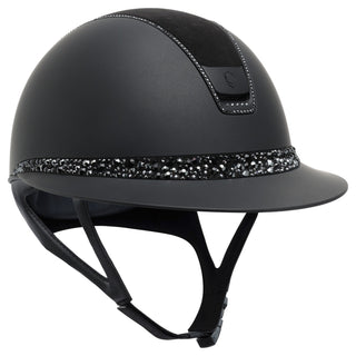 Samshield 2.0 Casque d'équitation Miss Shield Shadowmatt Black Matt 300 cristaux Glacier Noir