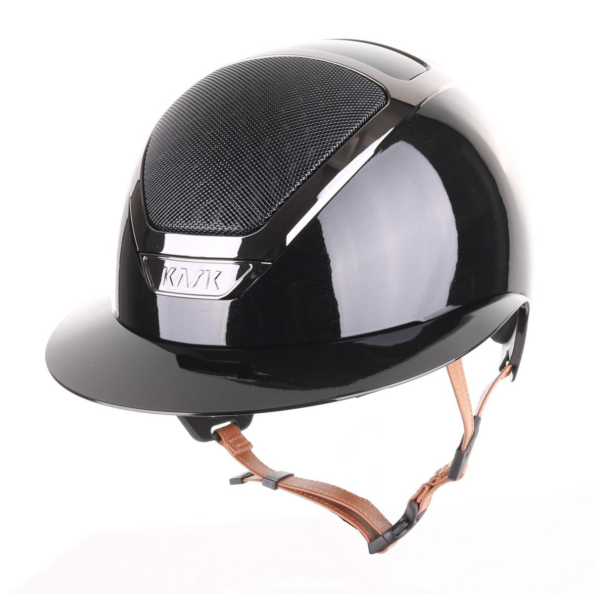 Kask Star Lady 2.0 Pure Shine Chrome Light Brown Chinstrap Zwart Zwart