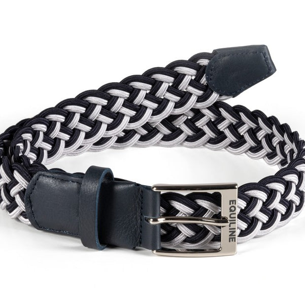 Equiline elastische gevlochten riem Egri Navy Navy