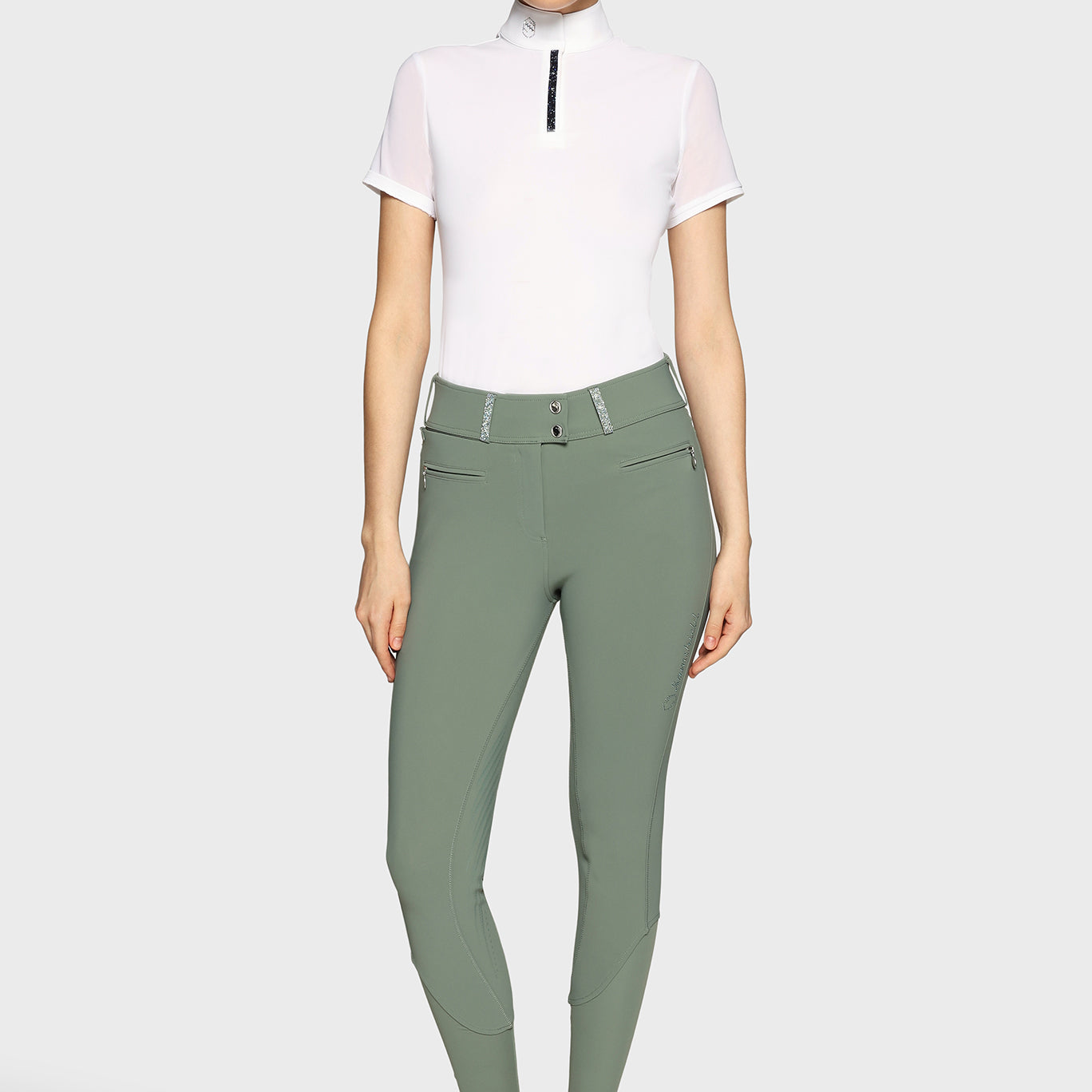 Samshield Rijbroek Full Grip Dames Claranova Extra Hoge Band Pistaccio Pistaccio