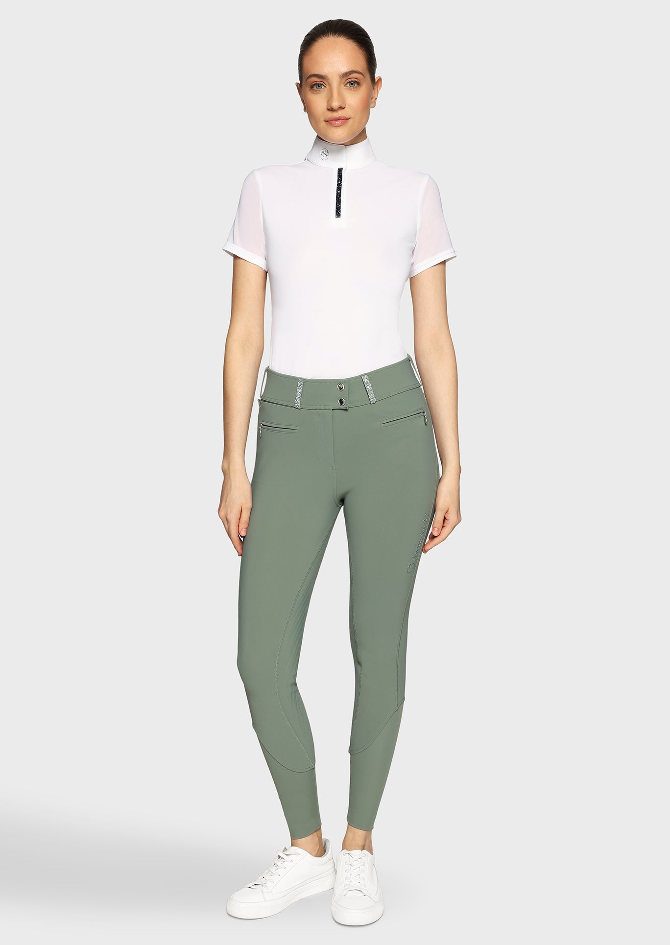 Samshield Rijbroek Full Grip Dames Claranova Extra Hoge Band Pistaccio Pistaccio