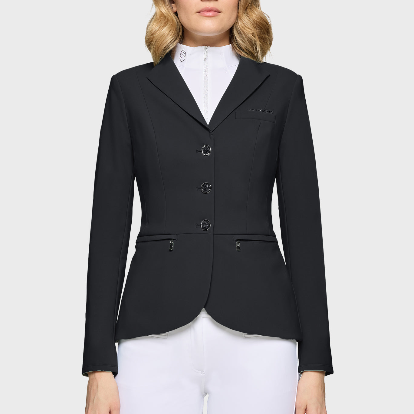 Samshield Paardrijjasje Dames Victorine Crystal Fabric Zwart Zwart