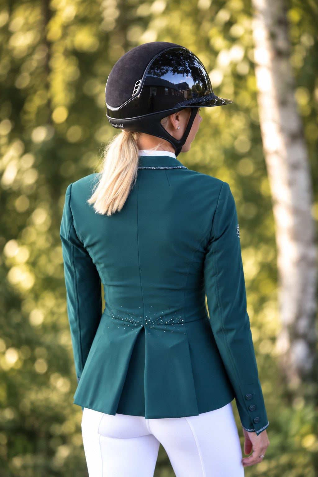 Samshield Paardrijjasje Dames Victorine Crystal Fabric Hunter Green