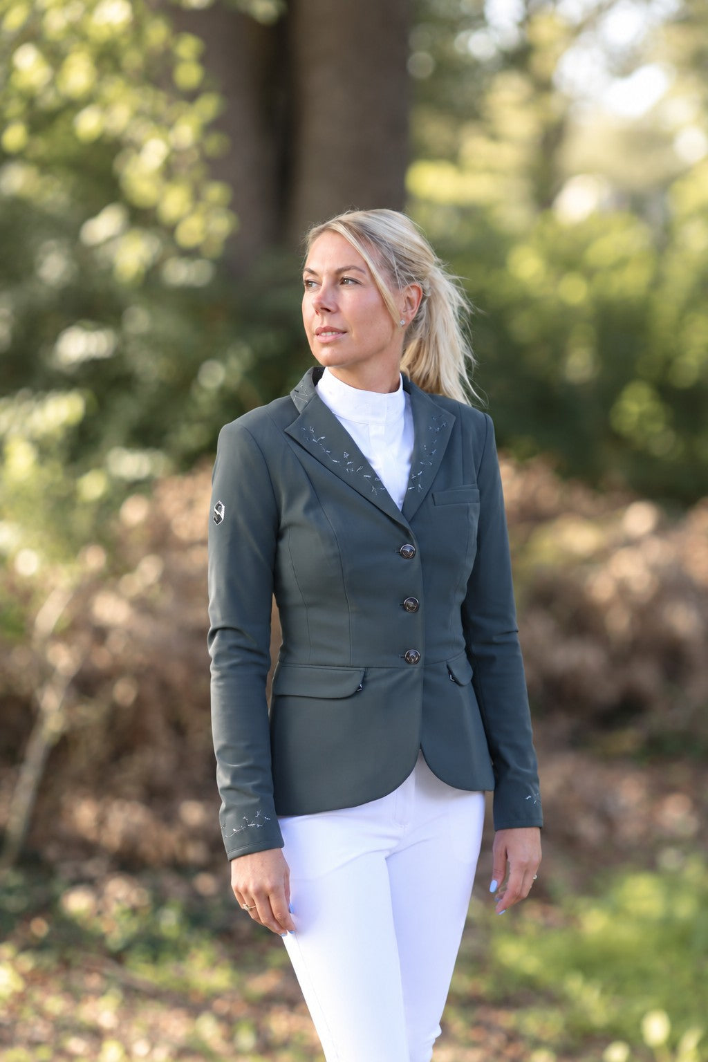 Samshield Paardrijjasje Dames Victory Floral Dark Forest