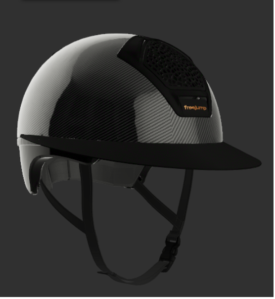 Freejump Helm Voronoï met Temple Protection Carbon Gloss Matt Visor Zwart