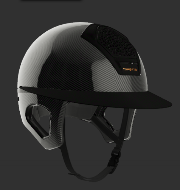 Freejump Helm Voronoï met Temple Protection Carbon Gloss Matt Visor Zwart