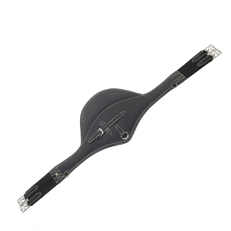 LJ Leathers Singel Leder met buikflap Zwart