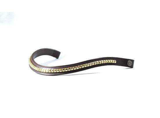 LJ Leathers frontriem wave clincher bruin bruin-goud