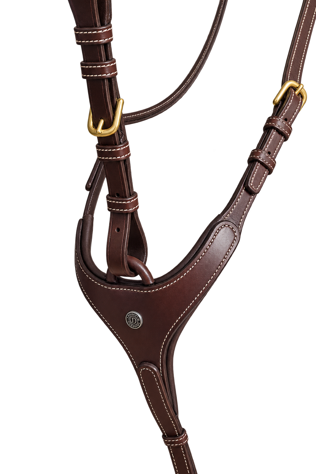LJ Leathers Pro Selected Heritage Martingaal bruin-goud