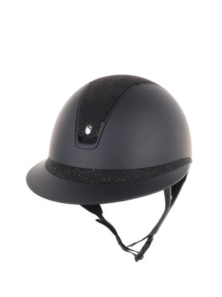 Samshield 2.0 Casque d'équitation Miss Shield Shadowmatt Alcantara Crystal Blazon FB Noir