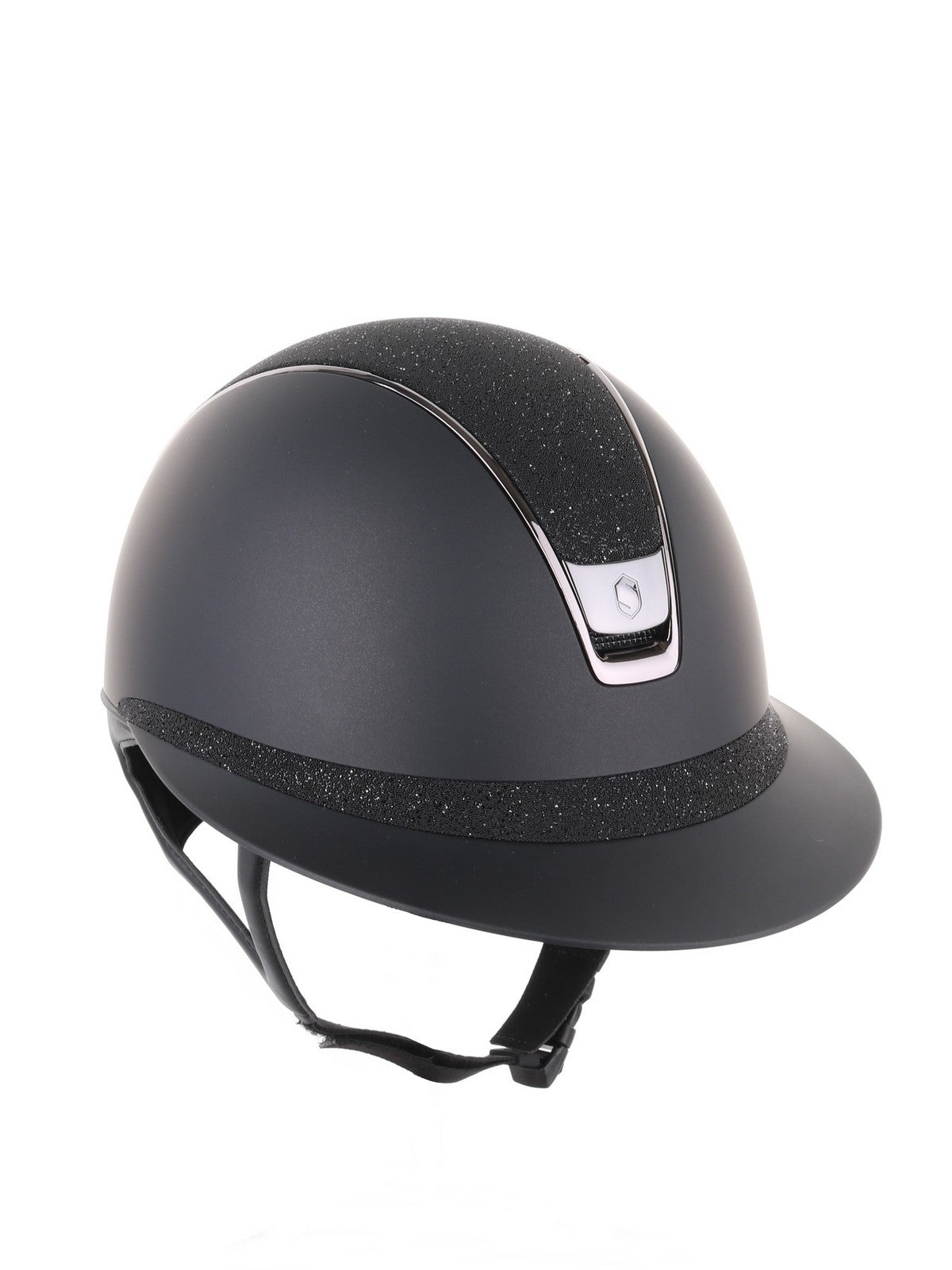 Samshield 2.0 Paardrijhelm Miss Shield Shadowmatt Crystal Fabric Zwart