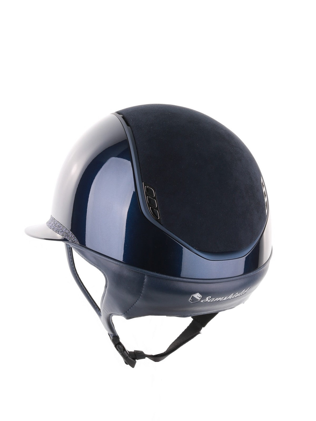 Samshield 2.0 Paardrijhelm Miss Shield Shadowglossy Navy Crystal Blazon FB Paradise Shine