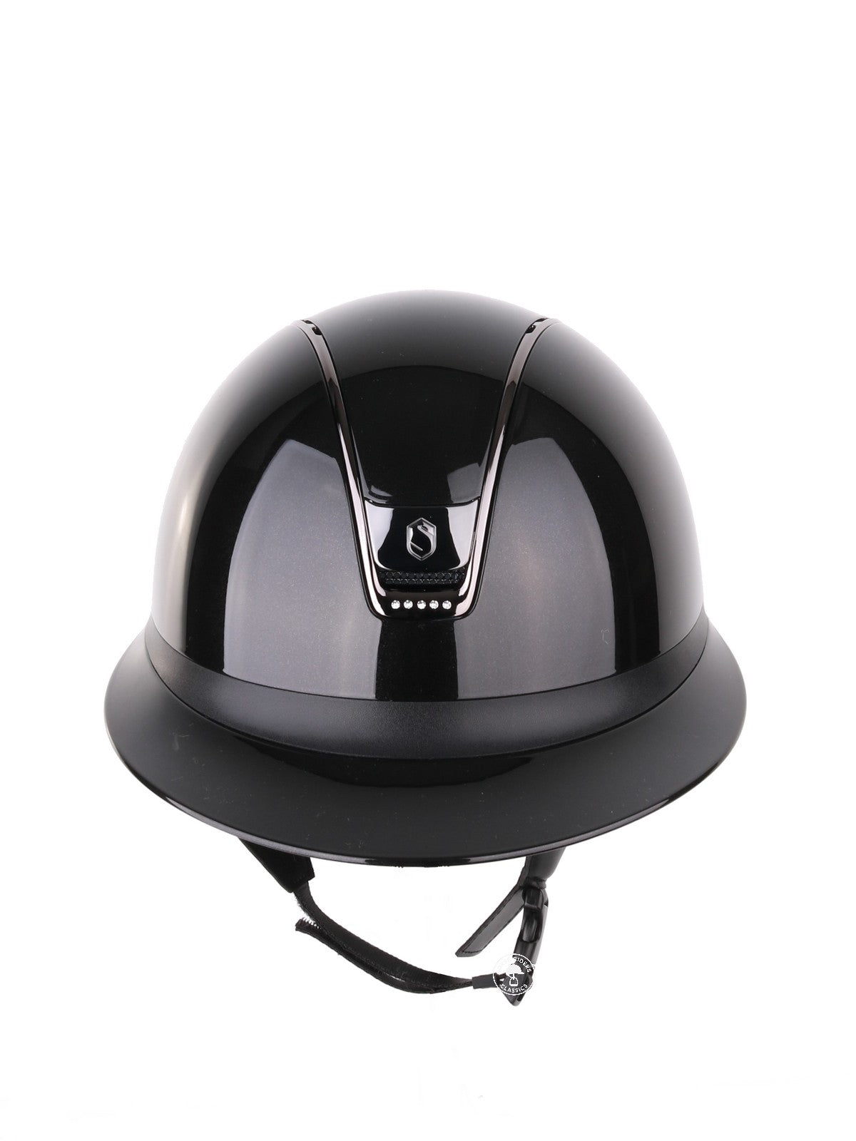 Samshield 2.0 Paardrijhelm Miss Shield Shadowglossy 5 Crystals Zwart
