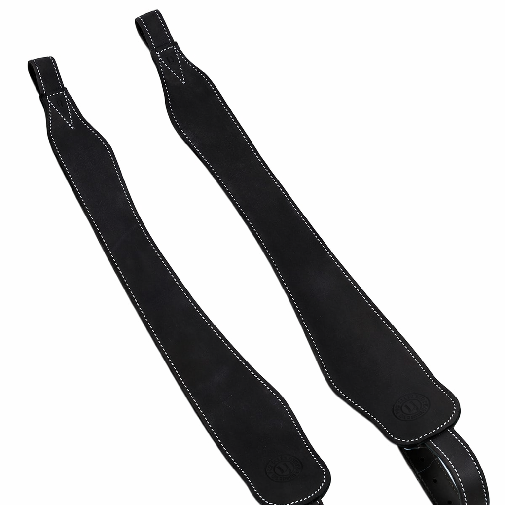 LJ Leathers Stijgbeugelriemen Mono zeer soepel leder Zwart