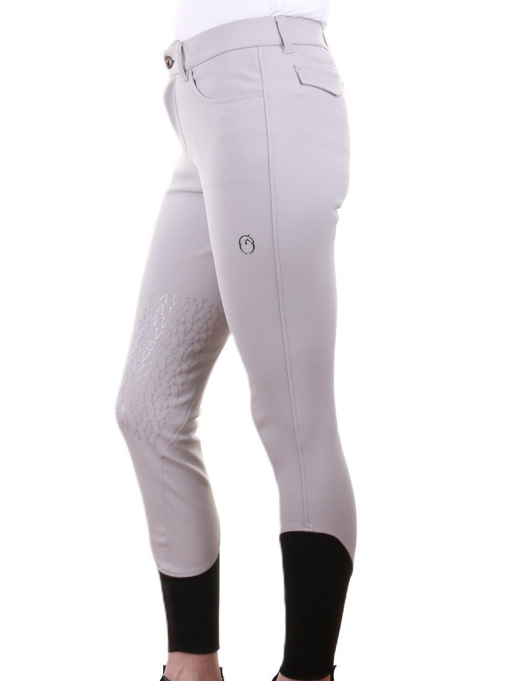 Vestrum rijbroek knie-grip dames Lazise Pearl Grey