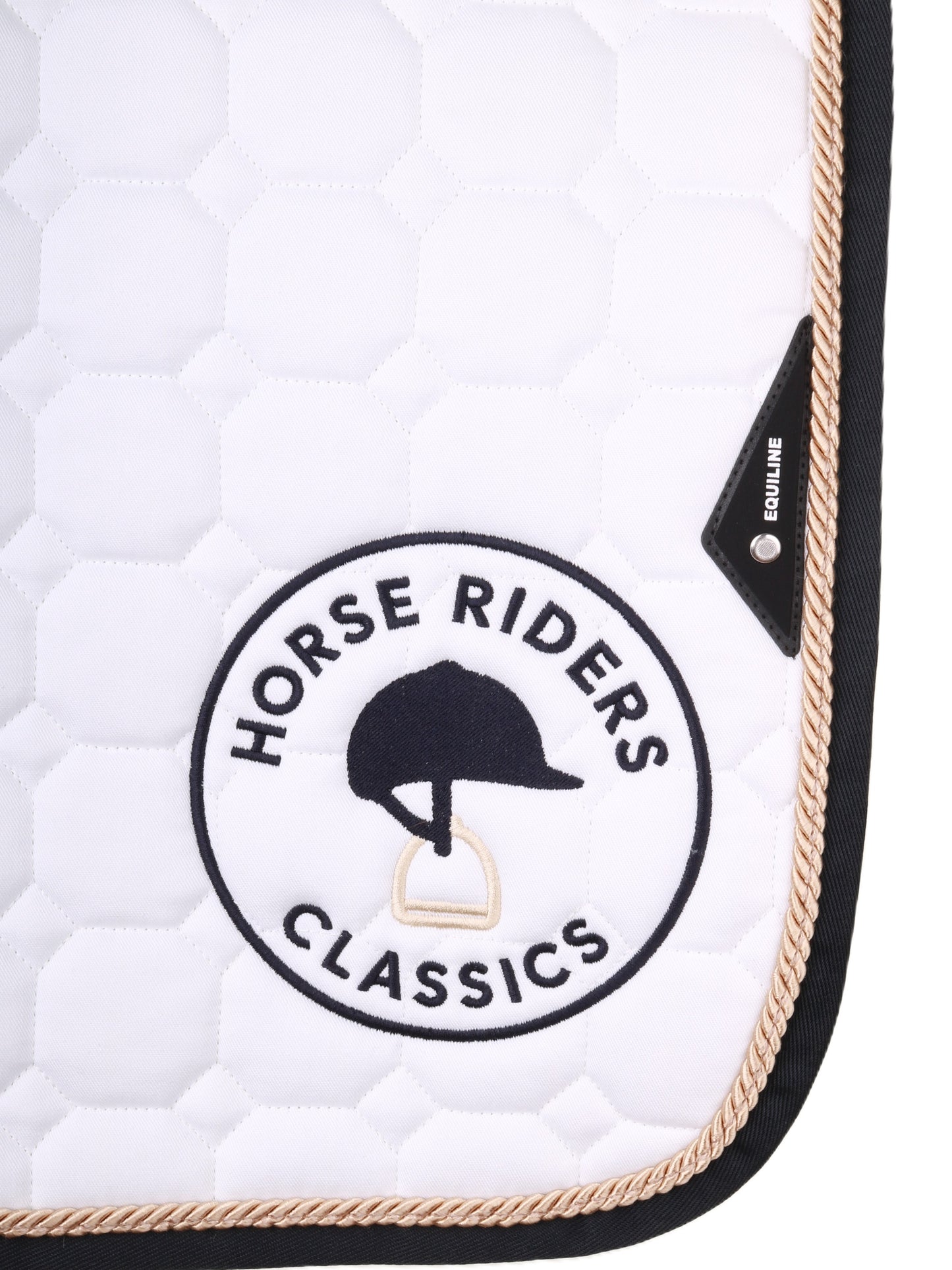 Equiline zadeldekje Octagon Wit HRC Logo