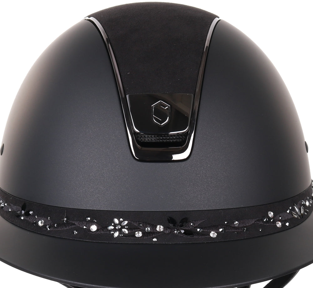 Samshield 2.0 Paardrijhelm Miss Shield Shadowmatt Flower Jewellery FB Zwart