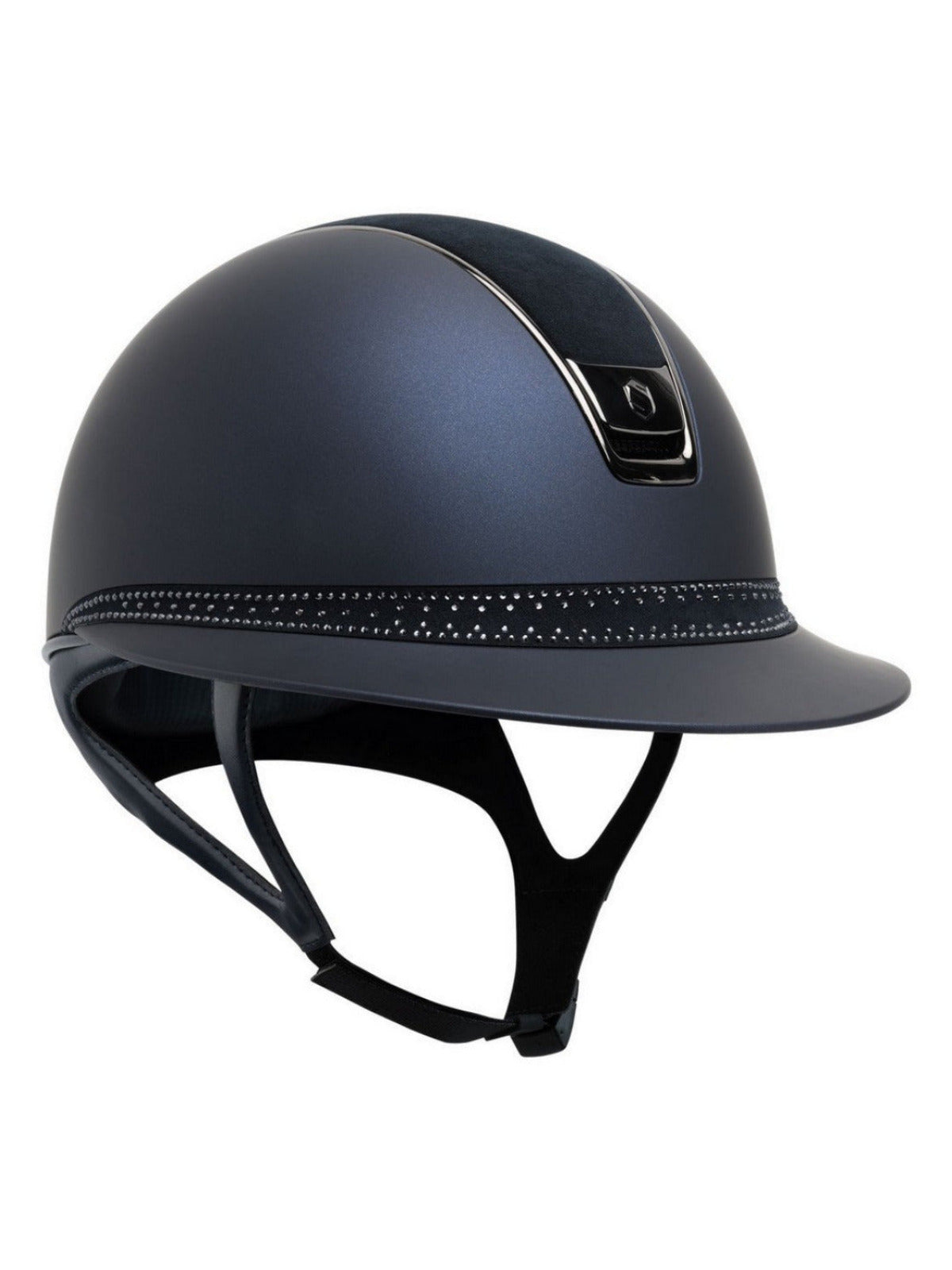 Samshield 2.0 Paardrijhelm Miss Shield Shadowmatt Crystal Fabric Zwart Samshield 2.0 Paardrijhelm Miss Shield Shadowmatt Crystal Fabric Zwart