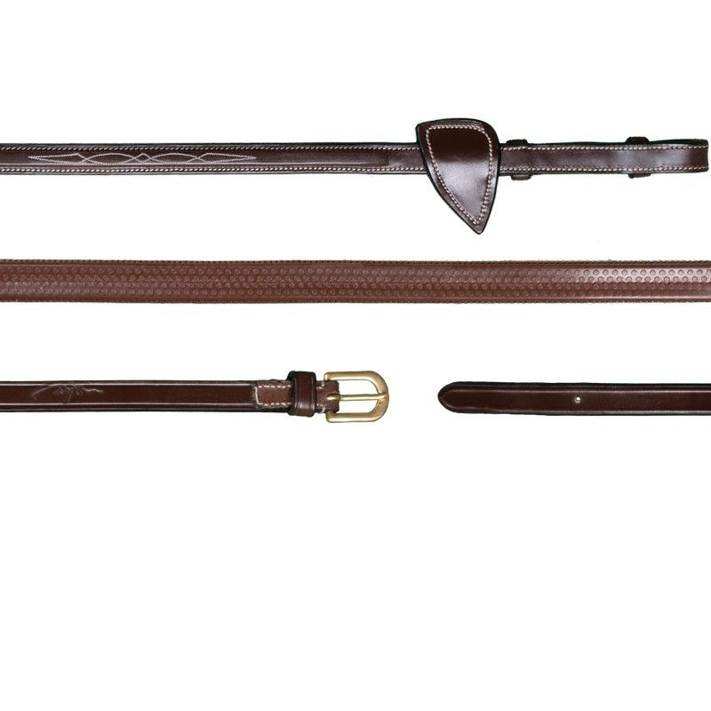 Dyon D Collection rubber teugels smal (13mm) bruin Bruin Full Rubber smal