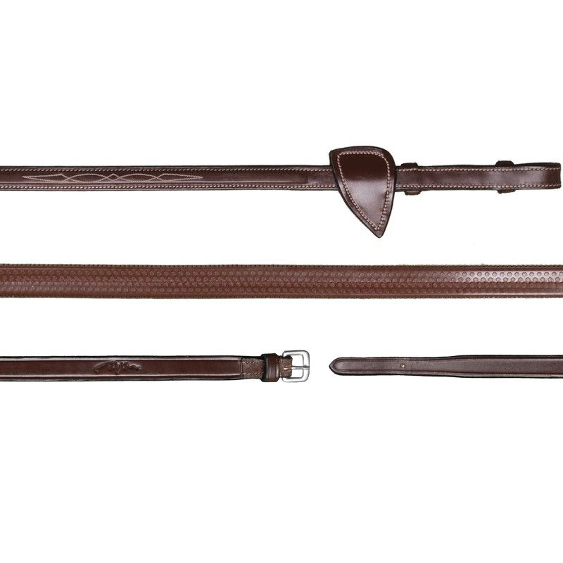 Dyon US Collection rubber teugels smal (13mm) bruin