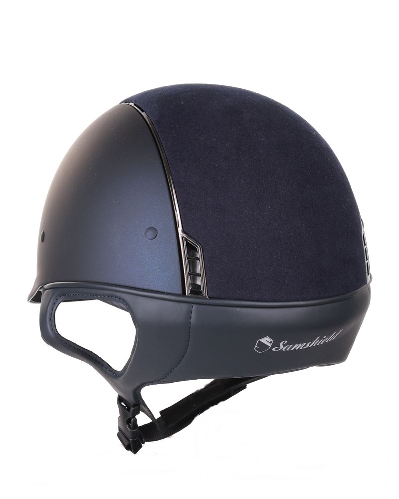 Samshield Shadowmatt Paardrijhelm alcantara top Navy