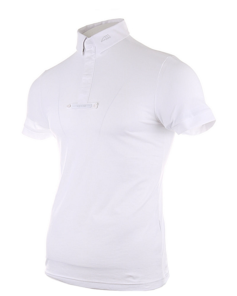 Equiline wedstrijdshirt heren korte mouwen Celirac Wit