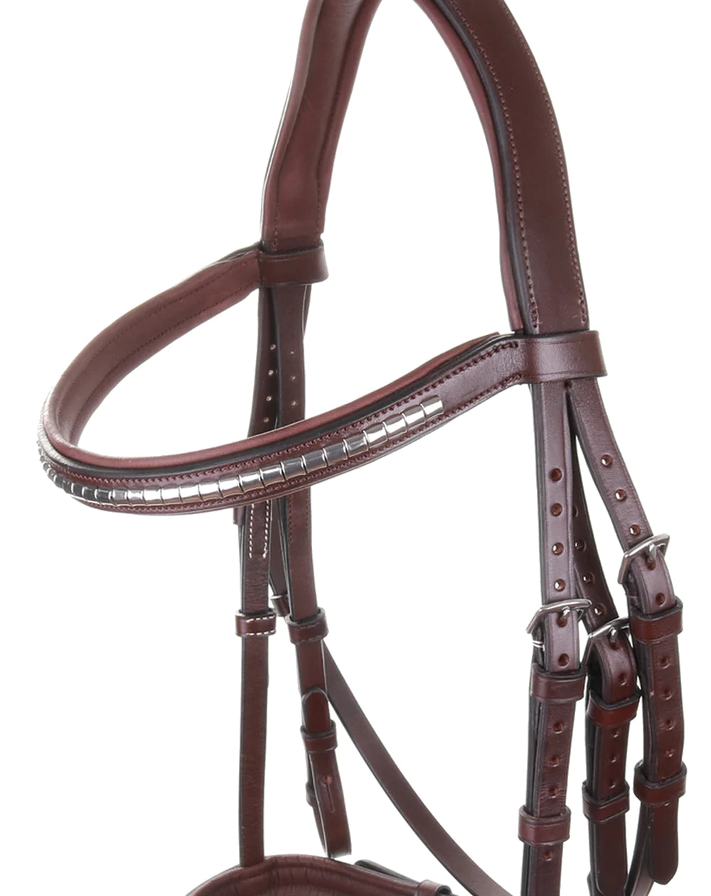 Equiline Hoofdstel Gecombineerde neusriem Clincher Frontriem Zwart