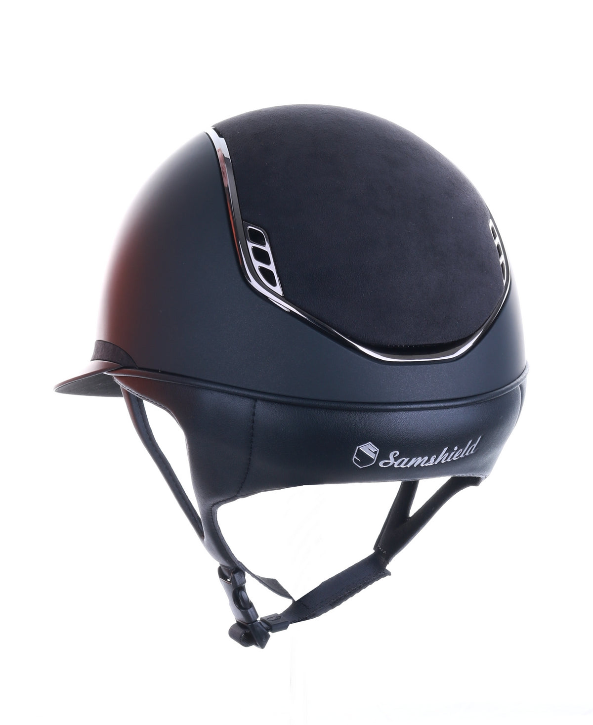 Samshield 2.0 Paardrijhelm Miss Shield Alcantara Chrome Black Zwart