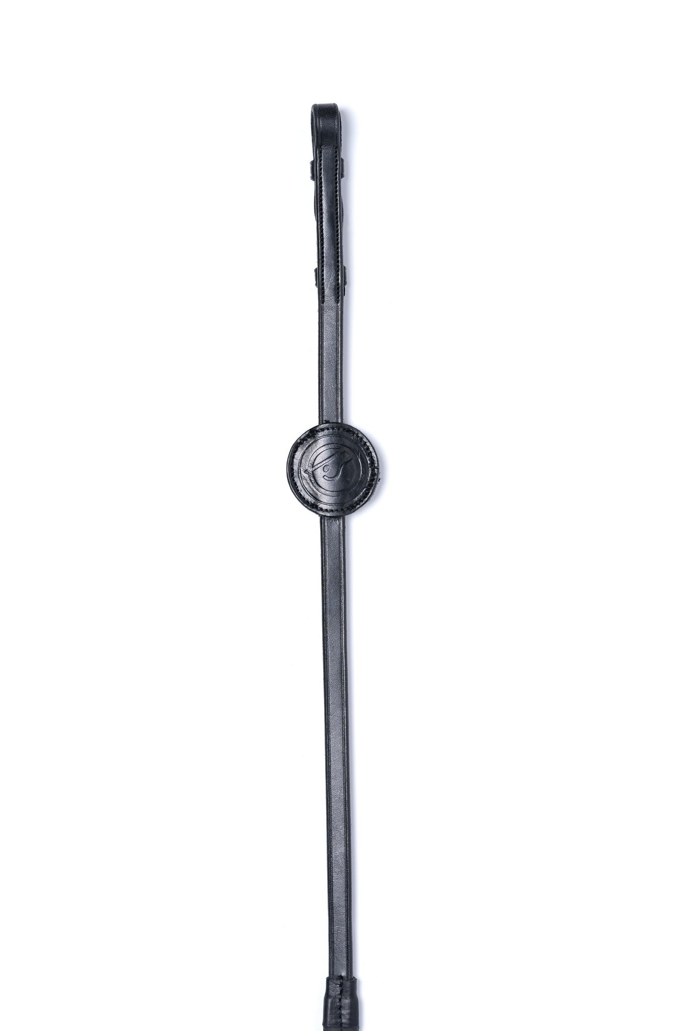 TRUST Maastricht rubberen teugels (13 mm) lederen stops zilveren gespen Zwart