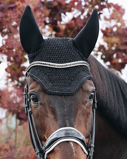 Kentucky Horsewear vliegenmuts Wellington sparkling Zwart