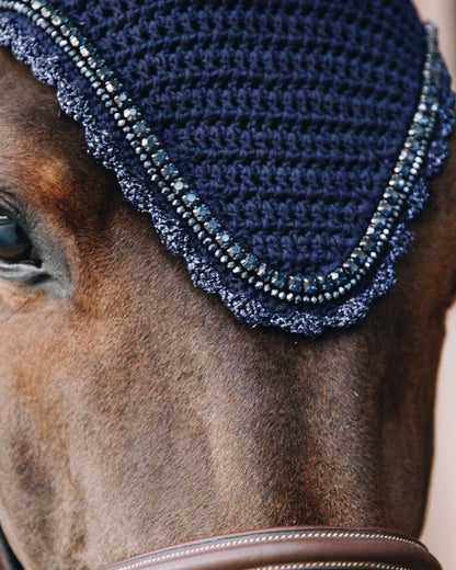 Kentucky Horsewear Vliegenmuts Lang Stone & Pearl Navy full