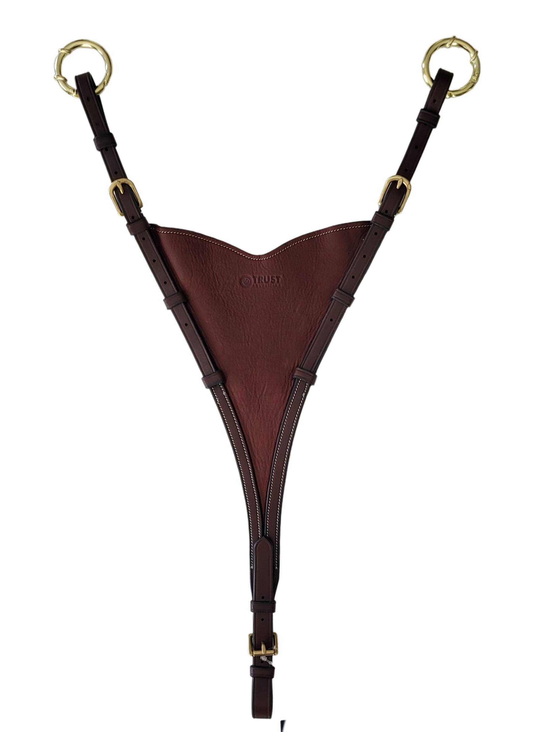 TRUST Milano dichte martingaalvork Soft BIB gouden gespen Bruin