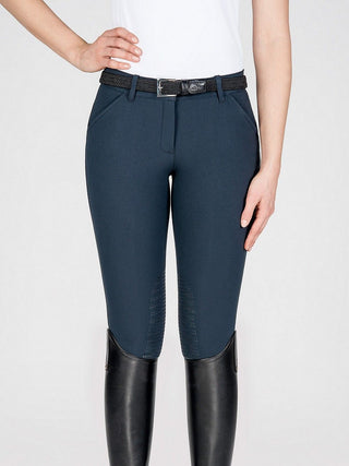 Pantalon d'équitation pour femmes Equiline avec grip aux genoux Bice bleu