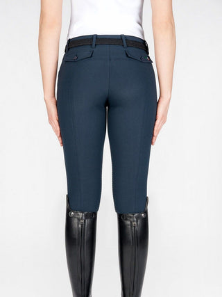 Pantalon d'équitation pour femmes Equiline avec grip aux genoux Bice bleu