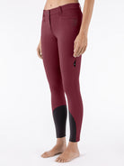 Equiline rijbroek dames knie grip Eqash Strass Burgundy