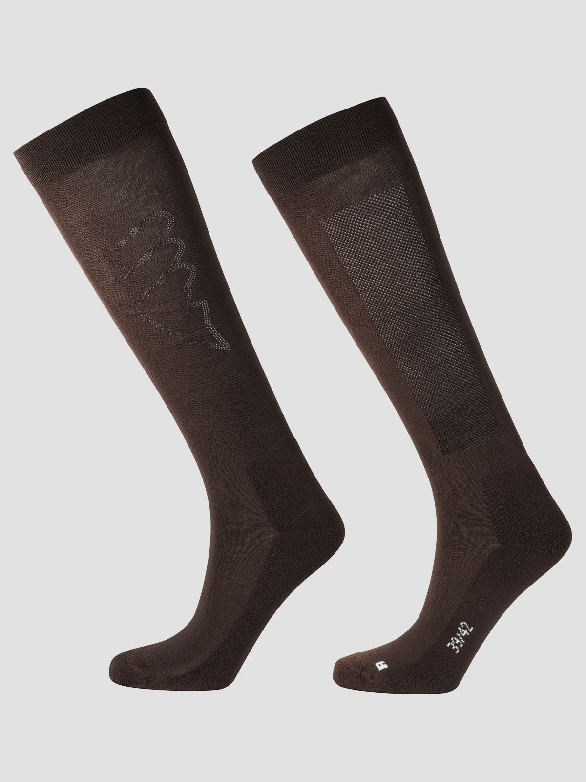 Equiline Paardrijsokken Eqglosy Coffee Bean
