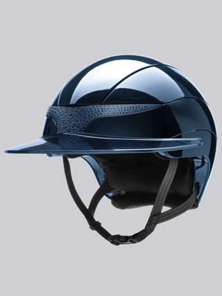 Equiline Paardrijhelm Xanto Sun Visor Gloss Strass Navy