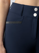 Equiline rijbroek dames full grip hoge band Crystalef Navy