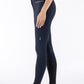 Equiline rijbroek dames knie grip hoge band Crystalek Navy