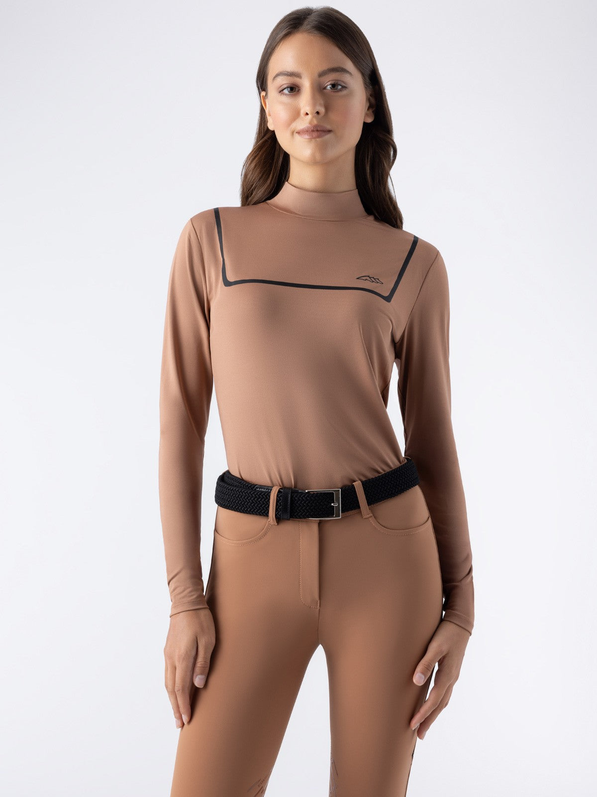 Equiline Training Top Dames Technical Fabric Eqaste Mocha Mousse