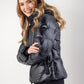 Equiline Gewatteerde Jas Dames Coolbomb Glossy Zwart