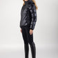 Equiline Gewatteerde Jas Dames Coolbomb Glossy Zwart