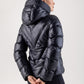 Equiline Gewatteerde Jas Dames Coolbomb Glossy Zwart