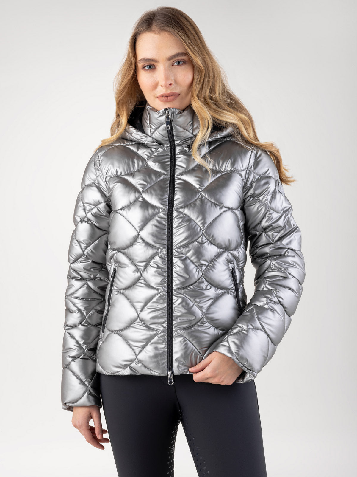 Equiline Gewatteerde Jas Dames Gasic Argento
