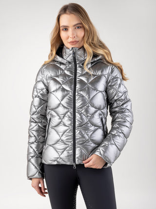 Equiline Gewatteerde Jas Dames Gasic Argento