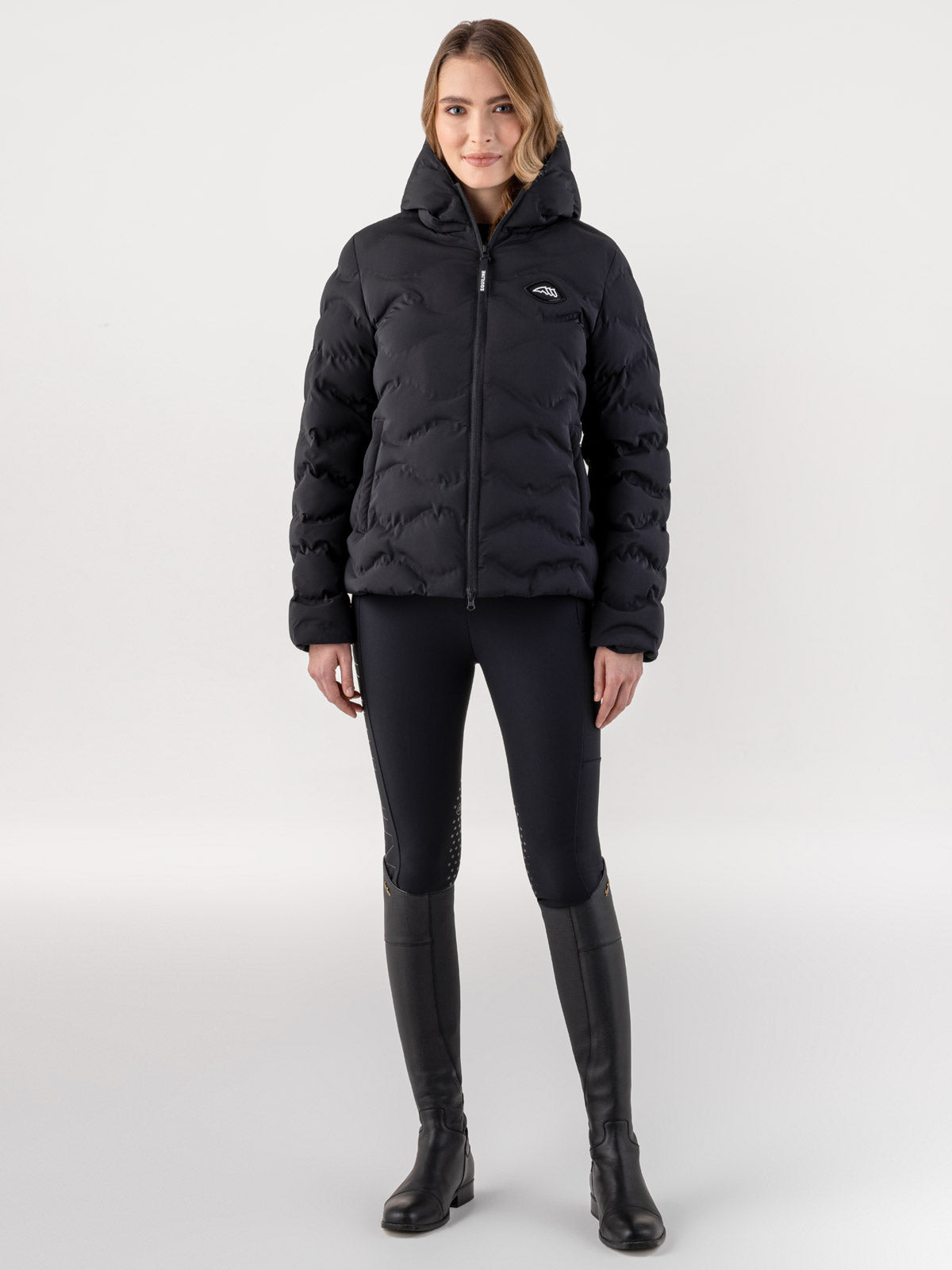 Equiline Gewatteerde Jas Dames Casic Zwart
