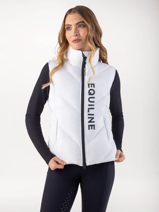 Equiline Gewatteerde Bodywarmer Dames Cilet Wit