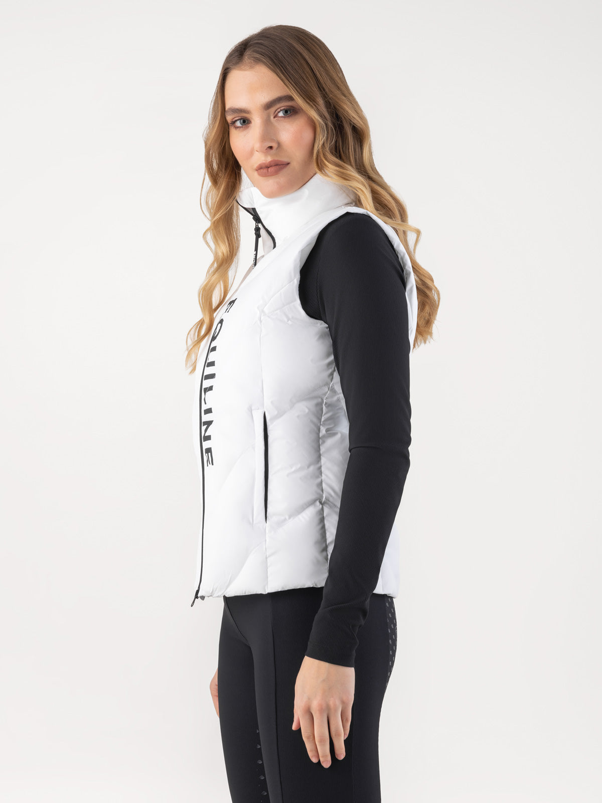 Equiline Gewatteerde Bodywarmer Dames Cilet Wit
