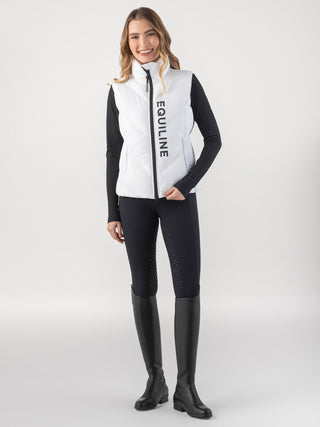 Equiline Gewatteerde Bodywarmer Dames Cilet Wit