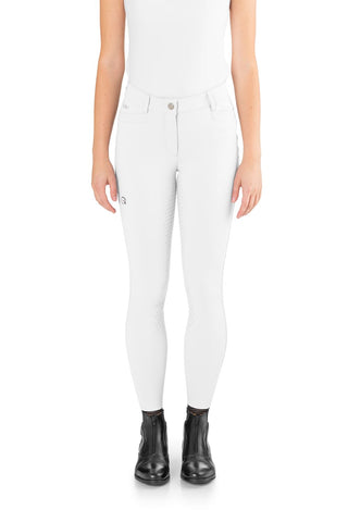 EGO7 Pantalon d'équitation de dressage FG pour femmes full grip Blanc